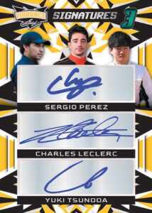 Vibrance 3 Triple Auto Sergio Perez, Charles Leclerc, Yuki Tsunoda MOCK UP