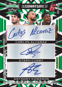 Vibrance 6 Signatures Back Carlos Alcaraz, Steph Curry, Anthony Edwards MOCK UP