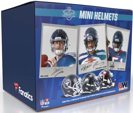 2023 Fanatics Under Wraps NFL Draft Mini Helmets - Football Checklist