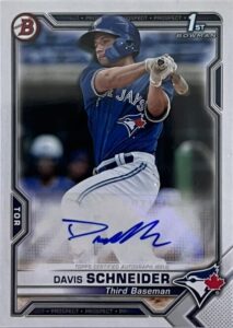 Davis Schneider 2021 Bowman 1st Prospects Autograph