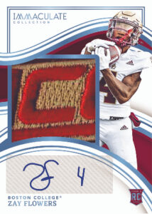 Rookie Patch Auto Zay Flowers MOCK UP