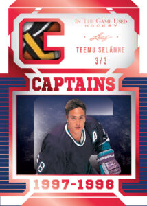 Captains Relic Red Teemu Selanne MOCK UP