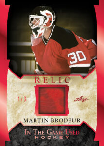 Game-Used Relics Martin Brodeur MOCK UP