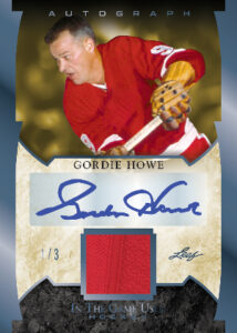 In The Game Used Auto Platinum Blue Spectrum Gordie Howe MOCK UP