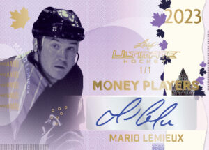 Money Players Auto Gold Spectrum Mario Lemieux MOCK UP