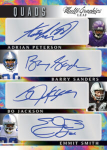 MultiGraphics Quads Adrian Peterson, Barry Sanders, Bo Jackson, Emmit Smith MOCK UP