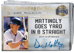 Start Spreading the News Auto Don Mattingly MOCK UP