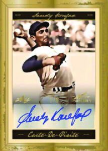 Carte-De-Viste Gold Sandy Koufax MOCK UP