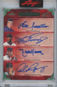 Quadography Emerald Lou Pniella, Ken Griffey Jr, Randy Johnson, Alex Rodriguez