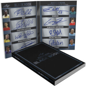 Black Book Pelé, Cristiano Ronaldo, Ronaldo Nazário, Zinedine Zidane, Endrick, Alejandro Garnacho, Erling Haaland, Phil Foden MOCK UP