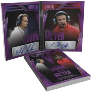 Match Book Purple Nick Saban, Urban Meyer MOCK UP