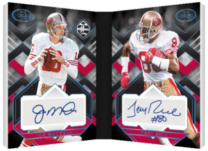 Partnership Duals Auto Booklet Joe Montana, Jerry Rice MOCK UP