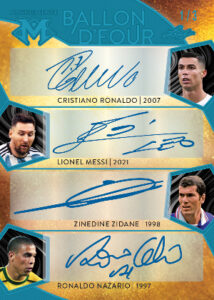 Ballon D'Four Blue Cristiano Ronaldo, Lionel Messi, Zinedine Zidane, Ronaldo Nazario MOCK UP