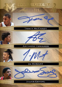 Magnificent 4 Gold Tracy McGrady, Anthony Edwards, Ja Morant, Julius Erving MOCK UP