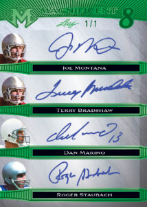 Magnificent 8 Front Joe Montana, Terry Bradshaw, Dan Marino, Roger Staubach MOCK UP