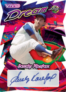 Vivid Dreams Yellow Laser Auto Sandy Koufax MOCK UP