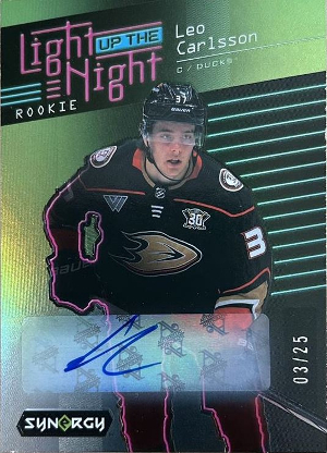 Light Up The Night Rookies Green Auto Leo Carlsson