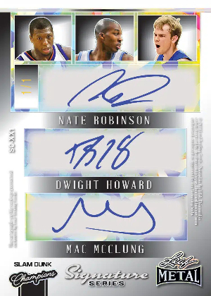 Signature Slam Dunk Champions Silver Back Nate Robinson, Dwight Howard, Mat McClung MOCK UP