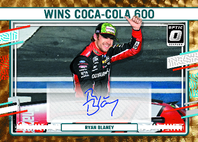 Base Optic Signatures Season Highlights Gold Ryan Blaney MOCK UP