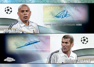 Chrome Dual Auto Ronaldo, Zinedine Zidane MOCK UP