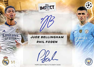 Dual Auto Jude Bellingham, Phil Foden MOCK UP