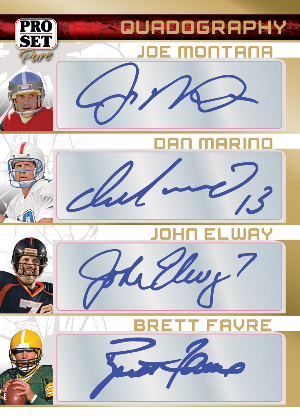 Quadography Joe Montana, Dan Marino, John Elway, Brett Favre MOCK UP