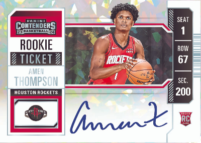 Rookie Season Ticket Variation Auto Cracked Ice Amen Thompson MOCK UP