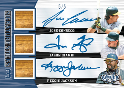 Signature Sticks 3 Navy Blue Jose Canseco, Jason Giambi, Reggie Jackson MOCK UP