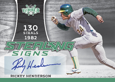 Stealing Signs Emerald Rickey Henderson MOCK UP