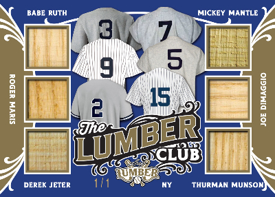 The Lumber Club Babe Ruth, Roger Maris, Derek Jeter, Mickey Mantle, Joe DiMaggio, Thurman Munson MOCK UP