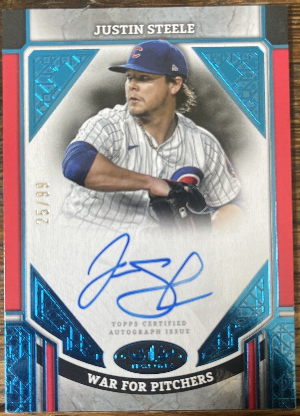 Advanced Stats Stars Auto Blue Justin Steele