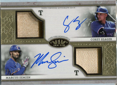 Auto Dual Relic Bats Corey Seager, Marcus Semien