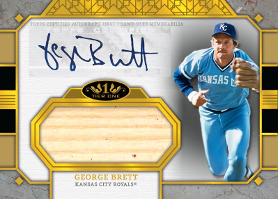 Auto Tier One Relics Jumbo George Brett MOCK UP