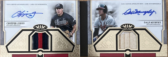 Dual Auto Tier One Relic Book Chipper Jones, Dale Murphy