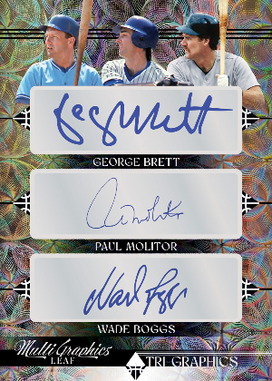 Multigraphic Tri-Graphics George Brett, Paul Molitor, Wade Boggs MOCK UP