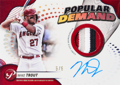 Popular Demand Auto Relics Red Refractor Mike Trout MOCK UP