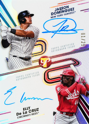 Pristine Pair Dual Auto Jasson Dominguez, Elly De La Cruz MOCK UP