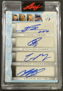 Q4 Platinum Blue Lionel Messi, Stephen Curry, Conor McGregor, Mookie Betts