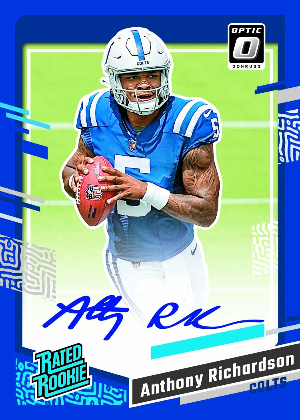 Rated Rookie Auto Blue Anthony Richardson MOCK UP