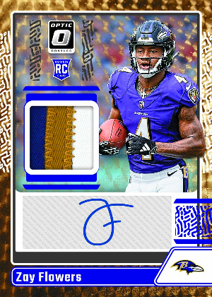 Rookie Patch Auto Zay Flowers MOCK UP