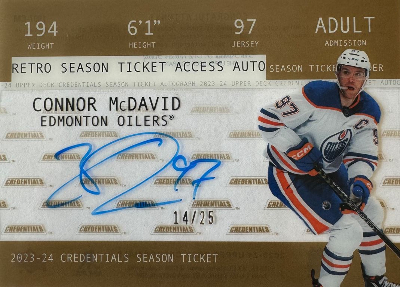 1997 Season Ticket Acetate Auto Connor McDavid