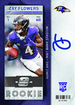 2013 Contenders Throwback Rookie Auto Zay Flowers MOCK UP