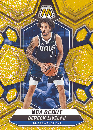 Base NBA Debut Mosaic Gold Dereck Lively III MOCK UP