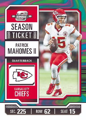 Base Season Ticket Neon Marble Patrick Mahomes II MOCK UP