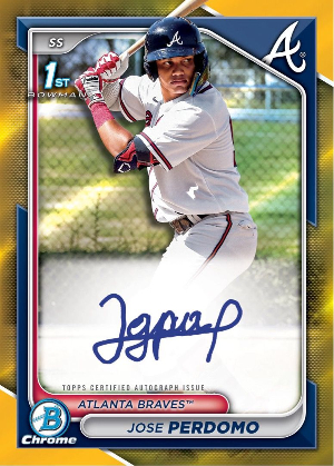 Chrome Prospect Auto Gold Jose Perdomo MOCK UP