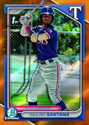 Chrome Prospects Orange Refractor Paulino Santana MOCK UP