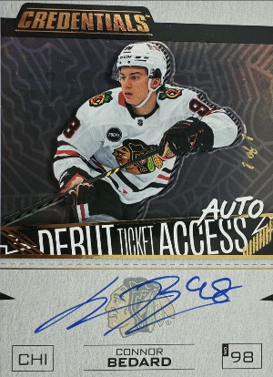 Debut Ticket Access Auto Black Connor Bedard