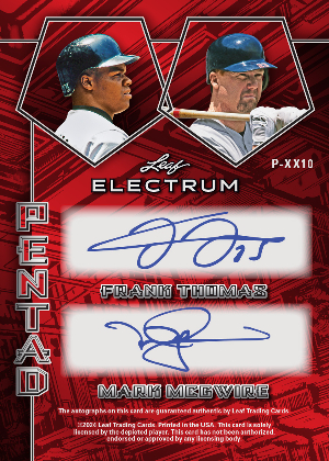 PENtad Red Back Frank Thomas, Mark McGwire MOCK UP