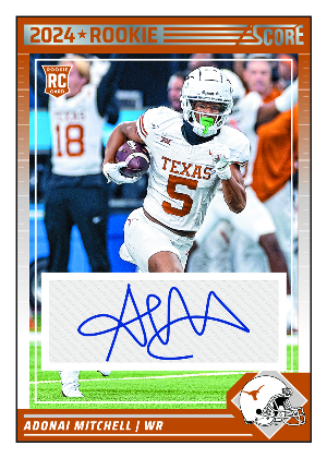 Base Rookies Signatures Adonai Mitchell MOCK UP