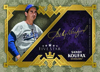 Baseball Royalty Auto Sandy Koufax MOCK UP